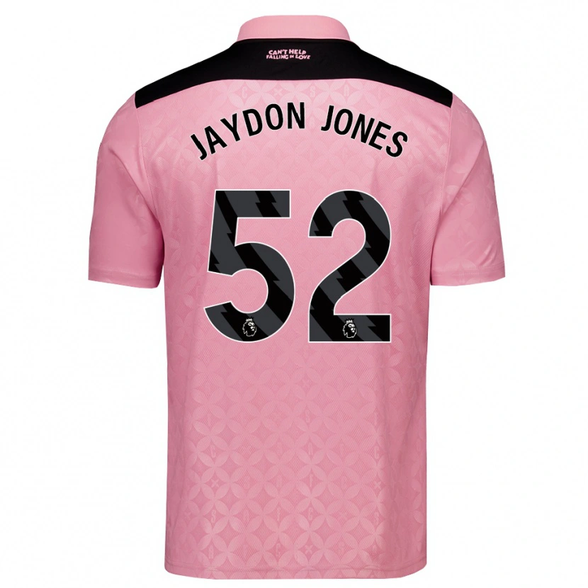 Danxen Bambino Maglia Jaydon Jones #52 Rosa Chiaro Nero Kit Gara Away 2026/27 Maglietta