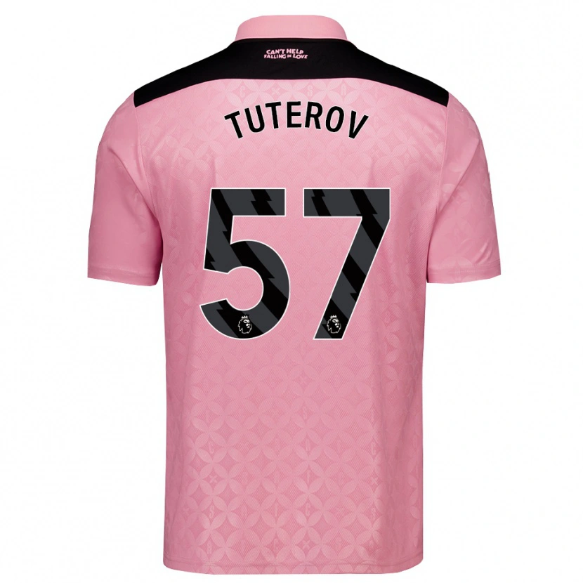 Danxen Bambino Maglia Timur Tuterov #57 Rosa Chiaro Nero Kit Gara Away 2026/27 Maglietta