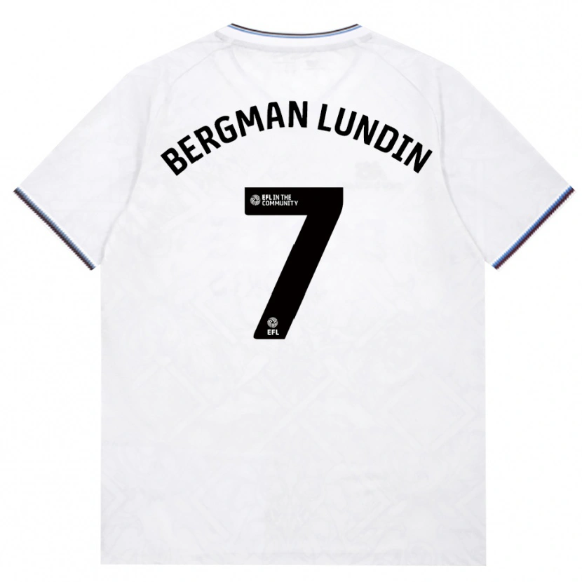 Danxen Bambino Maglia Marika Bergman-Lundin #7 Borgogna Bianco Kit Gara Away 2026/27 Maglietta
