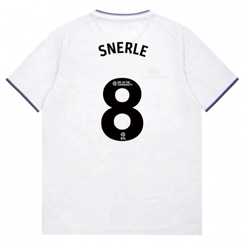Danxen Bambino Maglia Emma Snerle #8 Borgogna Bianco Kit Gara Away 2026/27 Maglietta