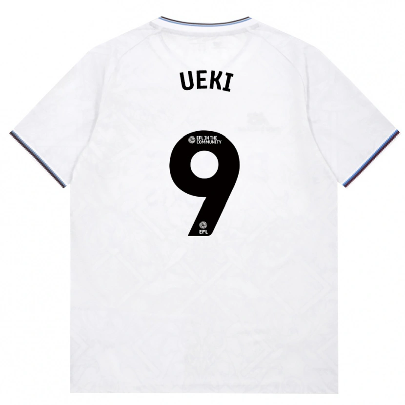 Danxen Bambino Maglia Riko Ueki #9 Borgogna Bianco Kit Gara Away 2026/27 Maglietta
