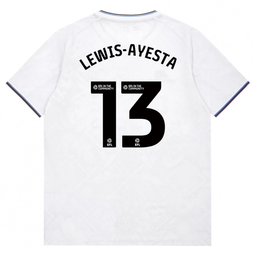 Danxen Bambino Maglia Felix Lewis-Ayesta #13 Borgogna Bianco Kit Gara Away 2026/27 Maglietta