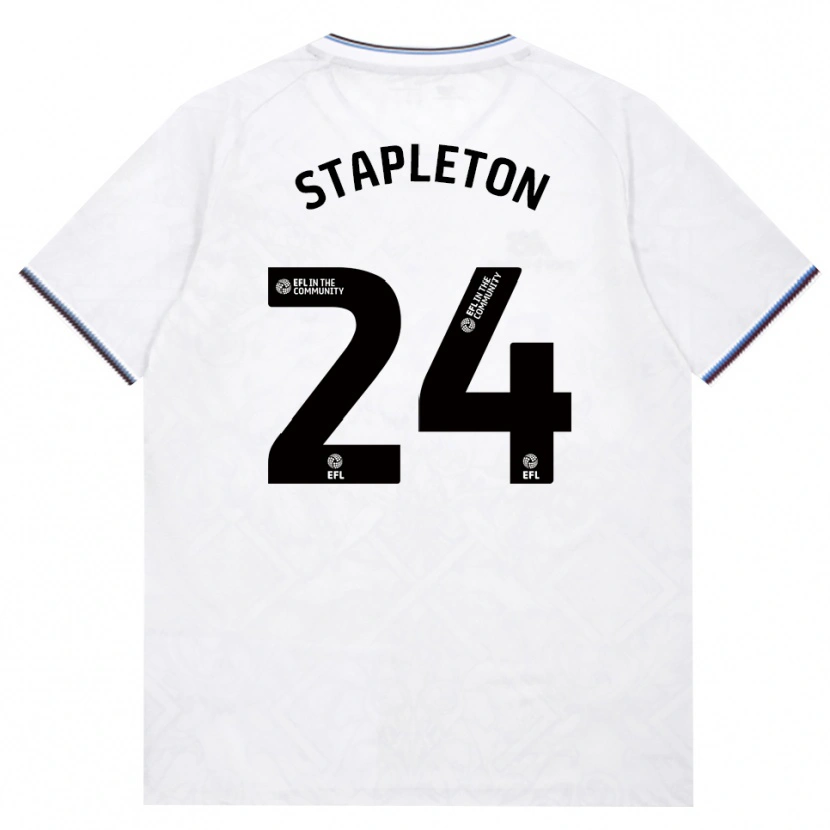 Danxen Bambino Maglia Jessie Stapleton #24 Borgogna Bianco Kit Gara Away 2026/27 Maglietta