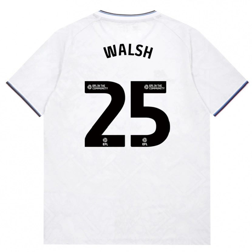 Danxen Bambino Maglia Megan Walsh #25 Borgogna Bianco Kit Gara Away 2026/27 Maglietta