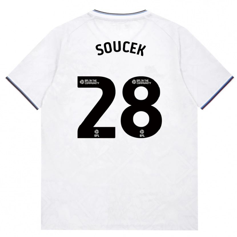 Danxen Bambino Maglia Tomáš Souček #28 Borgogna Bianco Kit Gara Away 2026/27 Maglietta