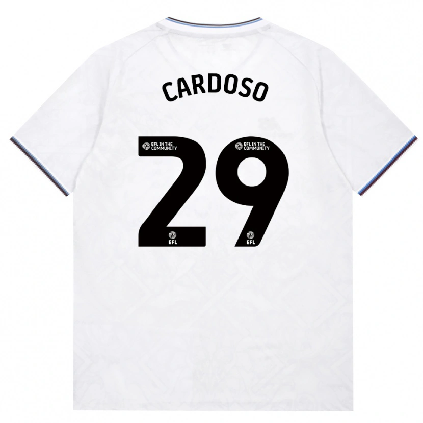 Danxen Bambino Maglia Goncalo Cardoso #29 Borgogna Bianco Kit Gara Away 2026/27 Maglietta