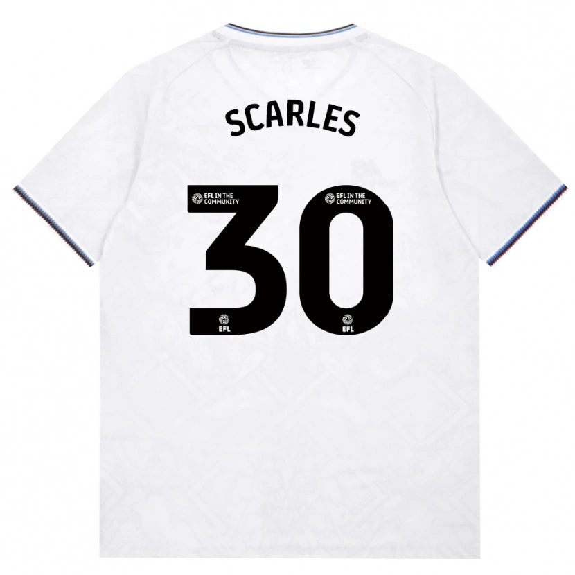 Danxen Bambino Maglia Oliver Scarles #30 Borgogna Bianco Kit Gara Away 2026/27 Maglietta