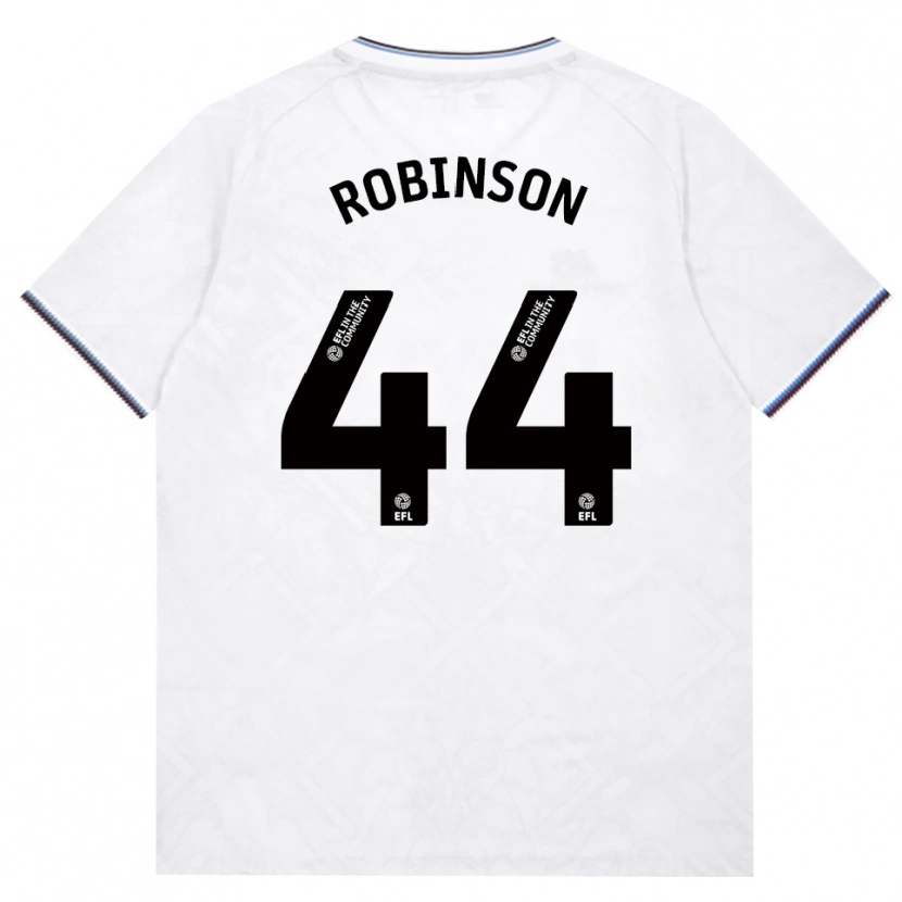 Danxen Bambino Maglia Junior Robinson #44 Borgogna Bianco Kit Gara Away 2026/27 Maglietta