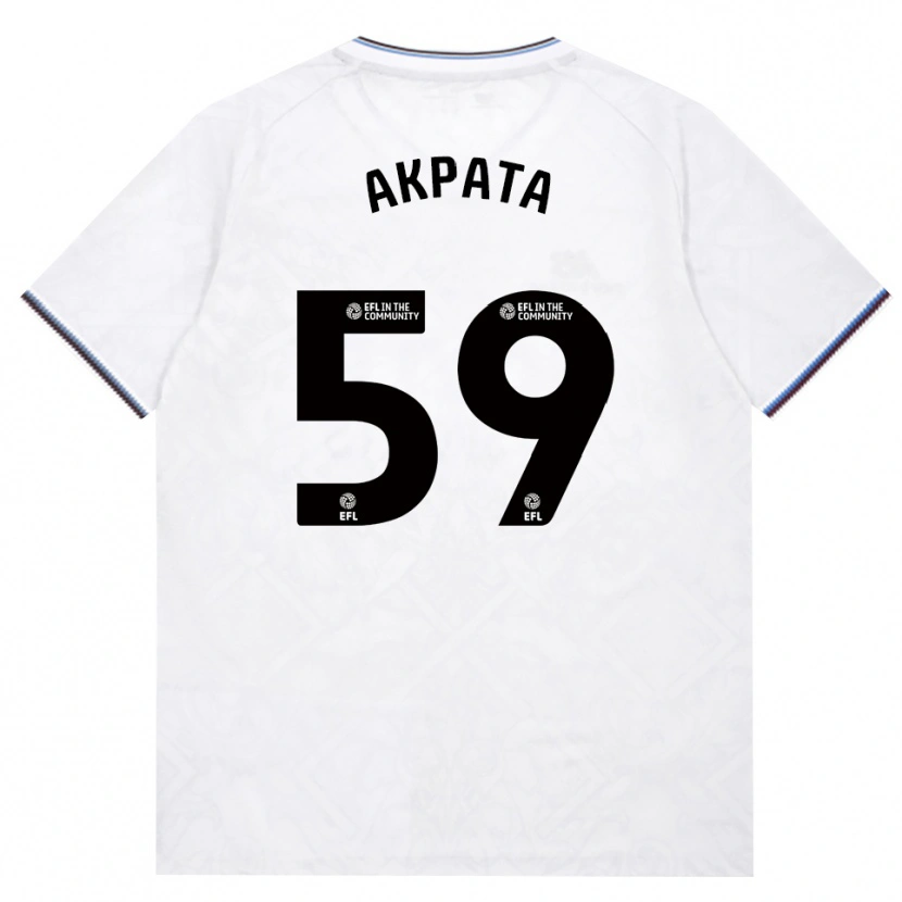 Danxen Bambino Maglia Tyron Akpata #59 Borgogna Bianco Kit Gara Away 2026/27 Maglietta
