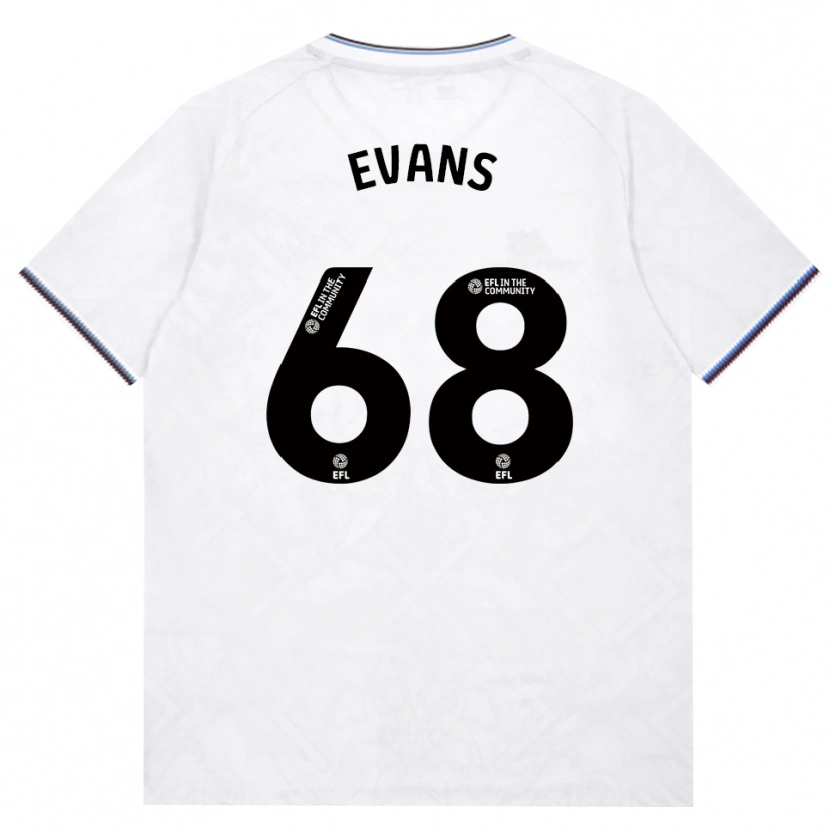 Danxen Bambino Maglia Isaac Evans #68 Borgogna Bianco Kit Gara Away 2026/27 Maglietta