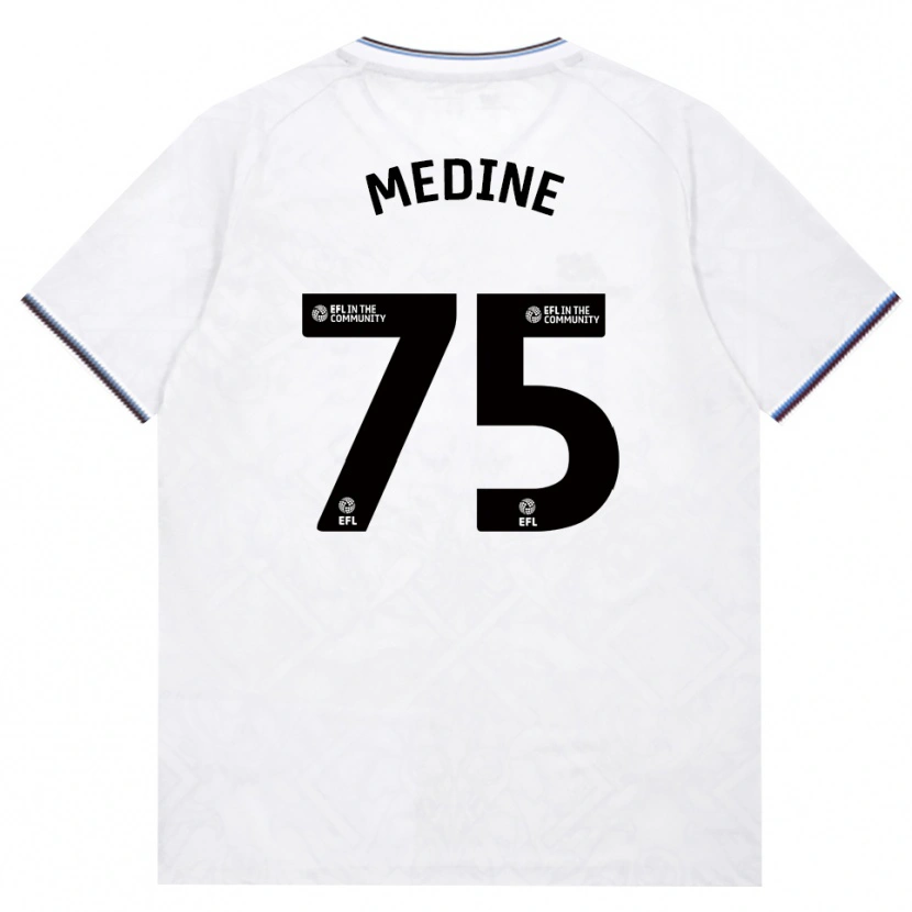 Danxen Bambino Maglia Jethro Medine #75 Borgogna Bianco Kit Gara Away 2026/27 Maglietta
