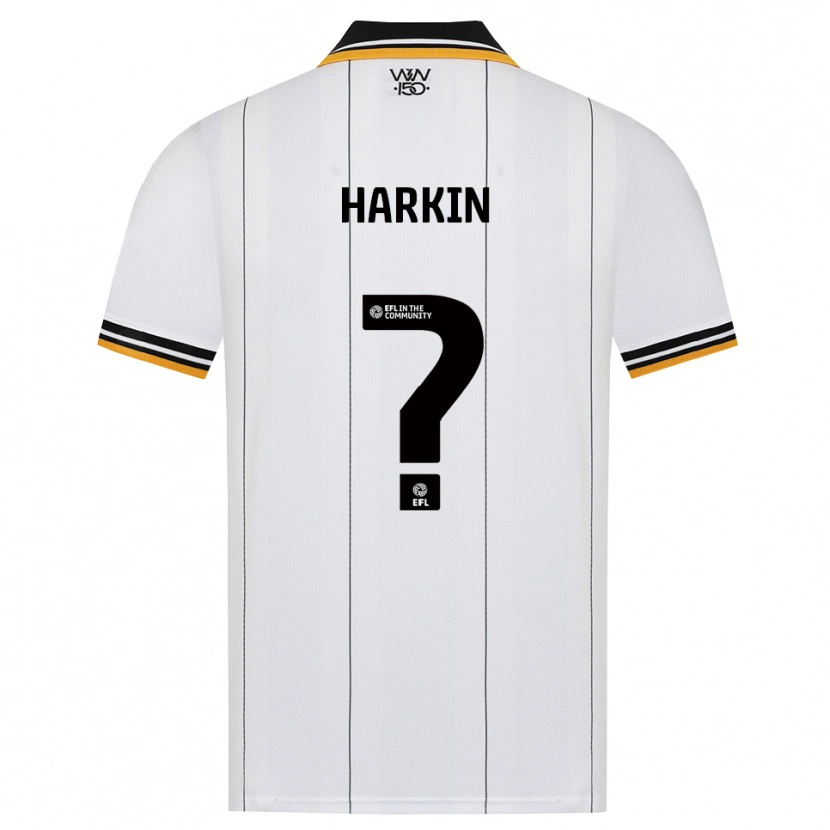 Danxen Bambino Maglia Lee Harkin #0 Arancione Bianco Nero Kit Gara Away 2026/27 Maglietta
