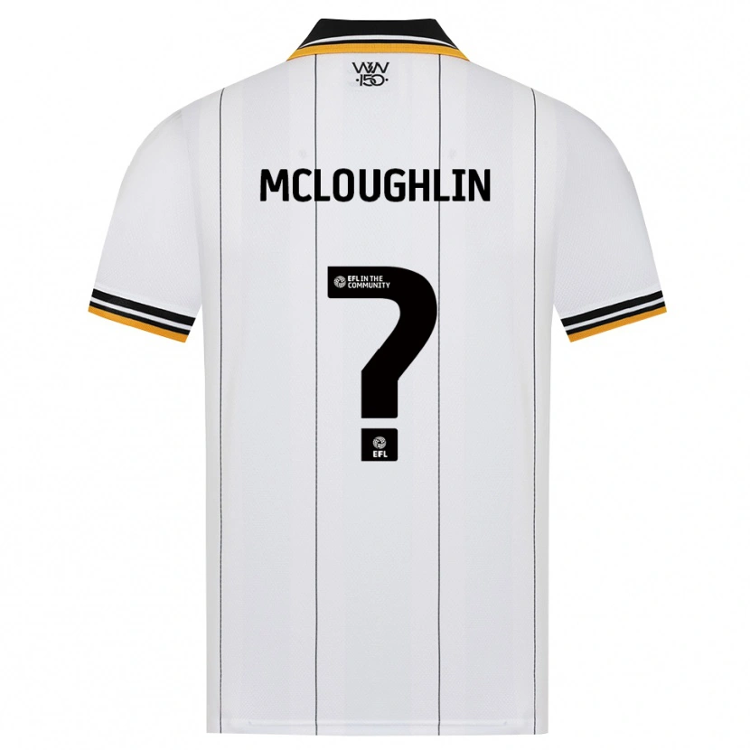 Danxen Bambino Maglia Lee Mcloughlin #0 Arancione Bianco Nero Kit Gara Away 2026/27 Maglietta