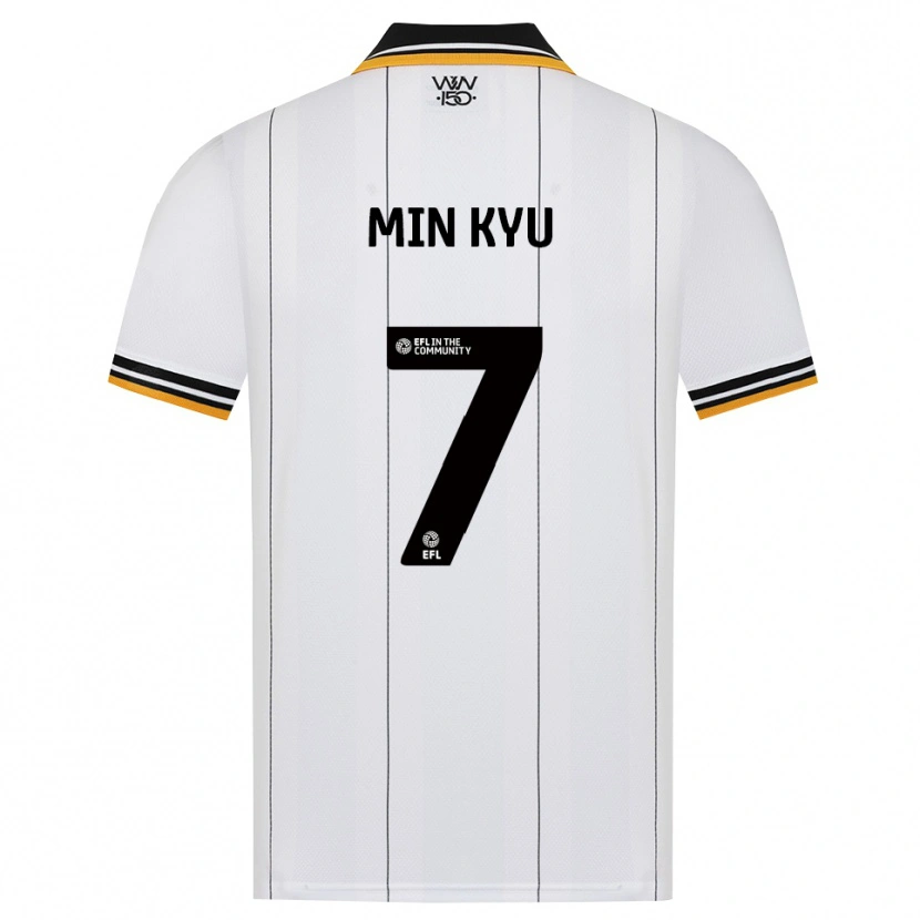 Danxen Bambino Maglia Min-Kyu Ji #7 Arancione Bianco Nero Kit Gara Away 2026/27 Maglietta