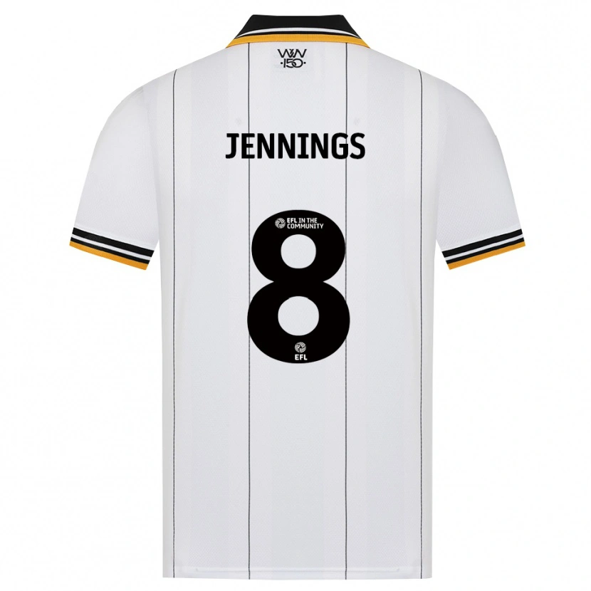 Danxen Bambino Maglia Shannie Jennings #8 Arancione Bianco Nero Kit Gara Away 2026/27 Maglietta