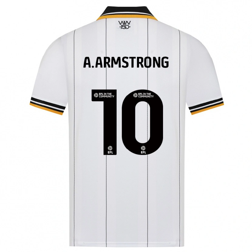 Danxen Bambino Maglia Adam Armstrong #10 Arancione Bianco Nero Kit Gara Away 2026/27 Maglietta