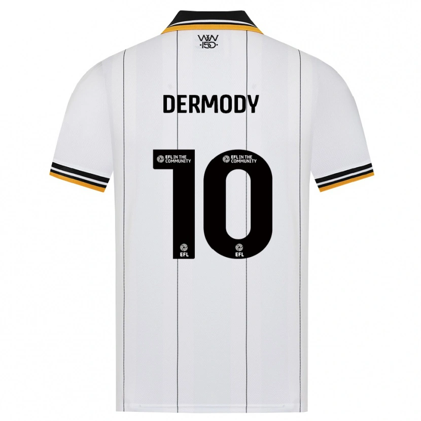 Danxen Bambino Maglia Helen Dermody #10 Arancione Bianco Nero Kit Gara Away 2026/27 Maglietta