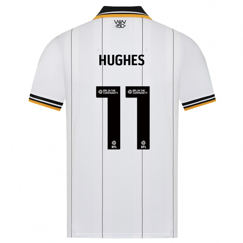 Danxen Bambino Maglia Amber Hughes #11 Arancione Bianco Nero Kit Gara Away 2026/27 Maglietta