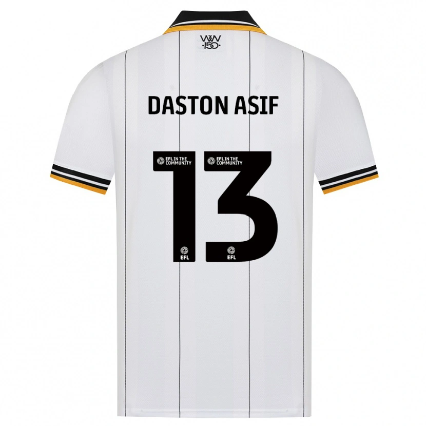 Danxen Bambino Maglia Daston Asif #13 Arancione Bianco Nero Kit Gara Away 2026/27 Maglietta