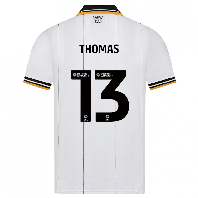 Danxen Bambino Maglia Bec Thomas #13 Arancione Bianco Nero Kit Gara Away 2026/27 Maglietta