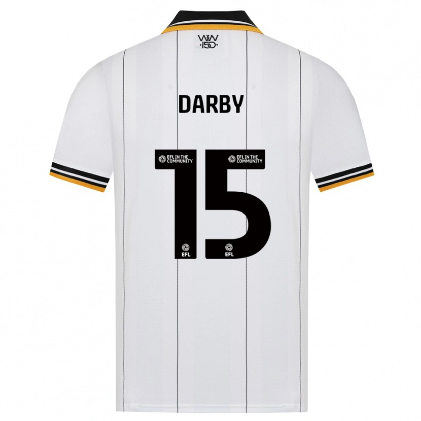 Danxen Bambino Maglia Kelly Darby #15 Arancione Bianco Nero Kit Gara Away 2026/27 Maglietta