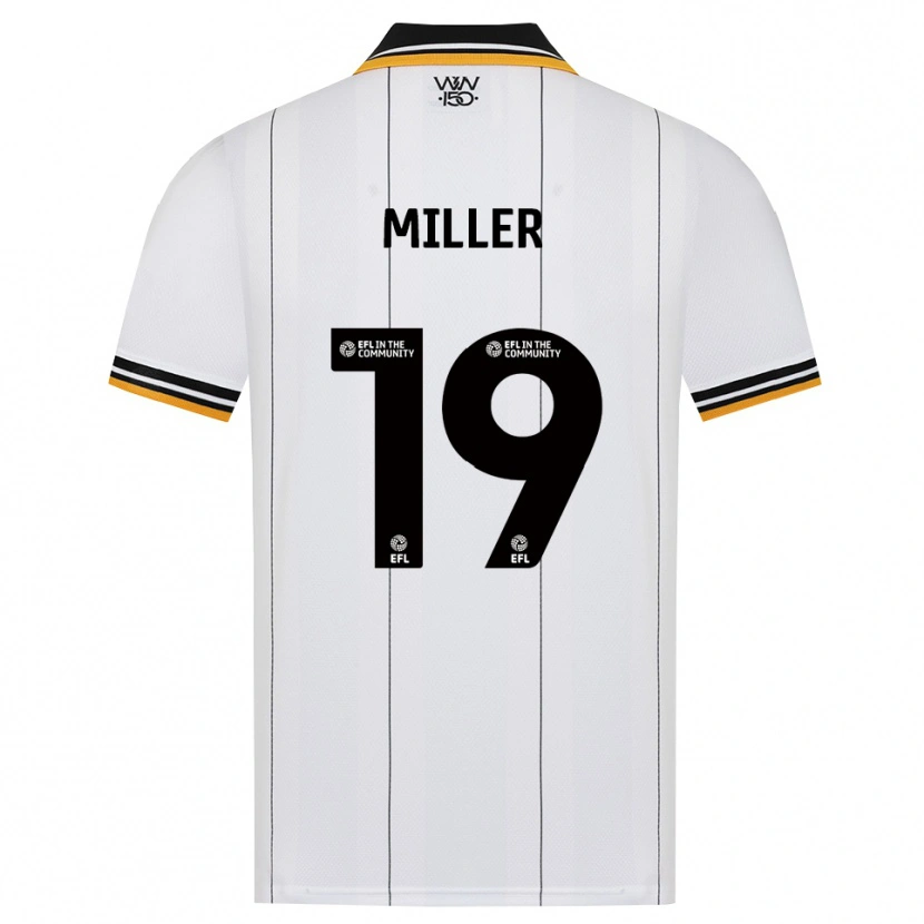 Danxen Bambino Maglia Ali Miller #19 Arancione Bianco Nero Kit Gara Away 2026/27 Maglietta