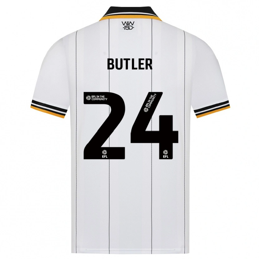 Danxen Bambino Maglia Elli Butler #24 Arancione Bianco Nero Kit Gara Away 2026/27 Maglietta