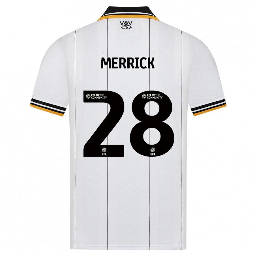 Danxen Bambino Maglia Beth Merrick #28 Arancione Bianco Nero Kit Gara Away 2026/27 Maglietta