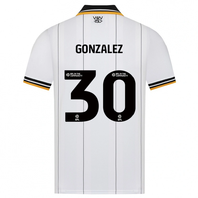 Danxen Bambino Maglia Enso González #30 Arancione Bianco Nero Kit Gara Away 2026/27 Maglietta