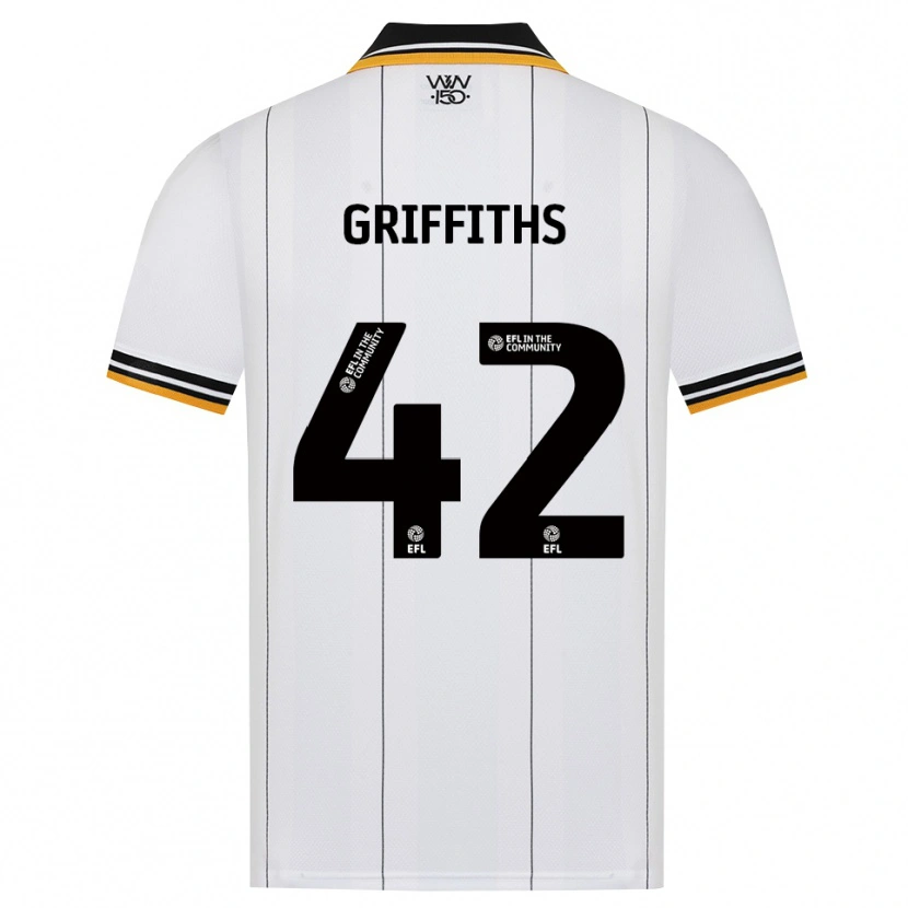 Danxen Bambino Maglia Harvey Griffiths #42 Arancione Bianco Nero Kit Gara Away 2026/27 Maglietta