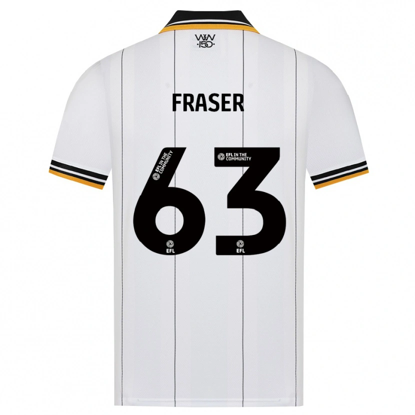 Danxen Bambino Maglia Nathan Fraser #63 Arancione Bianco Nero Kit Gara Away 2026/27 Maglietta