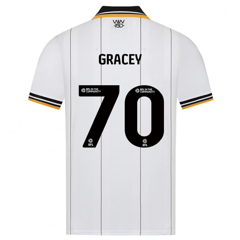 Danxen Bambino Maglia Josh Gracey #70 Arancione Bianco Nero Kit Gara Away 2026/27 Maglietta