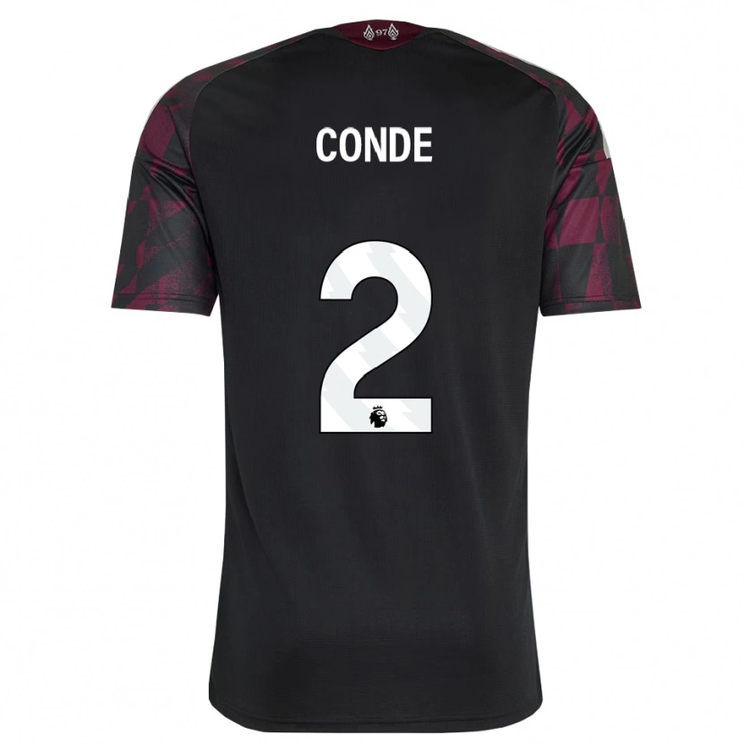 Danxen Bambino Maglia Lenix Conde #2 Bianco Nero Viola Kit Gara Third 2026/27 Maglietta