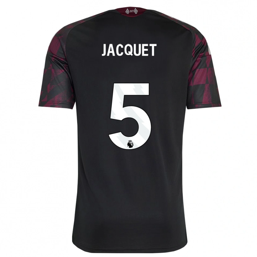 Danxen Bambino Maglia Jérémy Jacquet #5 Bianco Nero Viola Kit Gara Third 2026/27 Maglietta