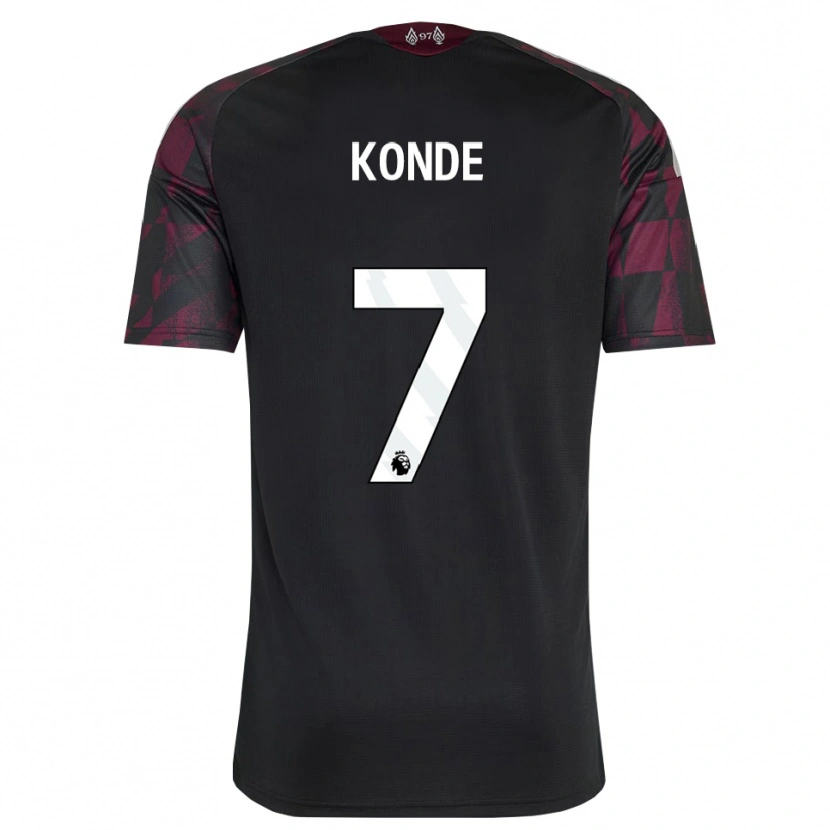 Danxen Bambino Maglia Isaac Konde #7 Bianco Nero Viola Kit Gara Third 2026/27 Maglietta