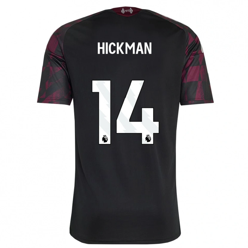 Danxen Bambino Maglia Ellis Hickman #14 Bianco Nero Viola Kit Gara Third 2026/27 Maglietta