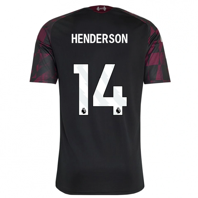 Danxen Bambino Maglia Henderson #14 Bianco Nero Viola Kit Gara Third 2026/27 Maglietta