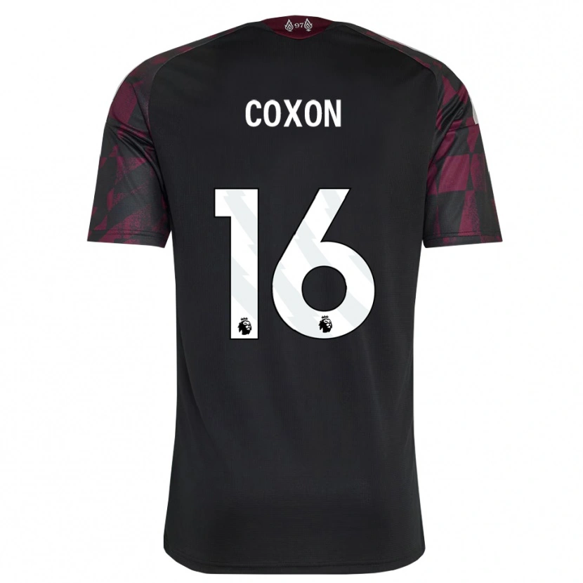 Danxen Bambino Maglia Zak Coxon #16 Bianco Nero Viola Kit Gara Third 2026/27 Maglietta