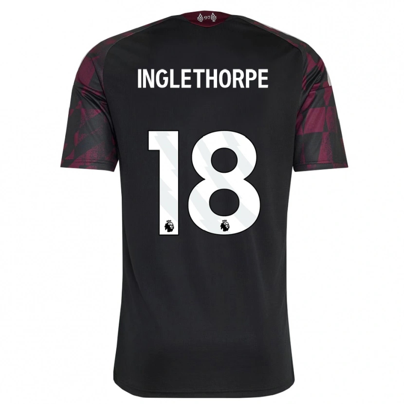 Danxen Bambino Maglia Finn Inglethorpe #18 Bianco Nero Viola Kit Gara Third 2026/27 Maglietta
