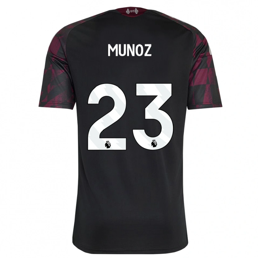 Danxen Bambino Maglia Víctor Muñoz #23 Bianco Nero Viola Kit Gara Third 2026/27 Maglietta