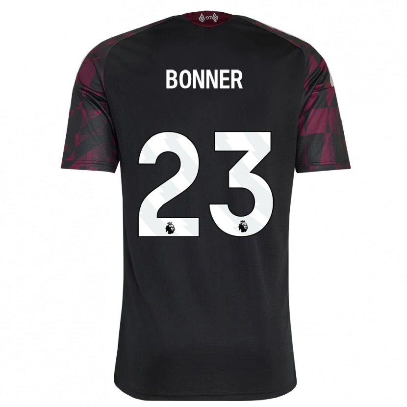 Danxen Bambino Maglia Gemma Bonner #23 Bianco Nero Viola Kit Gara Third 2026/27 Maglietta