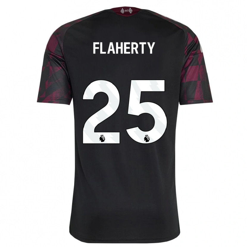Danxen Bambino Maglia Gilly Flaherty #25 Bianco Nero Viola Kit Gara Third 2026/27 Maglietta