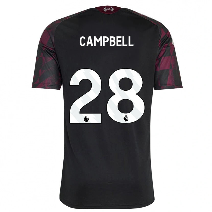 Danxen Bambino Maglia Megan Campbell #28 Bianco Nero Viola Kit Gara Third 2026/27 Maglietta