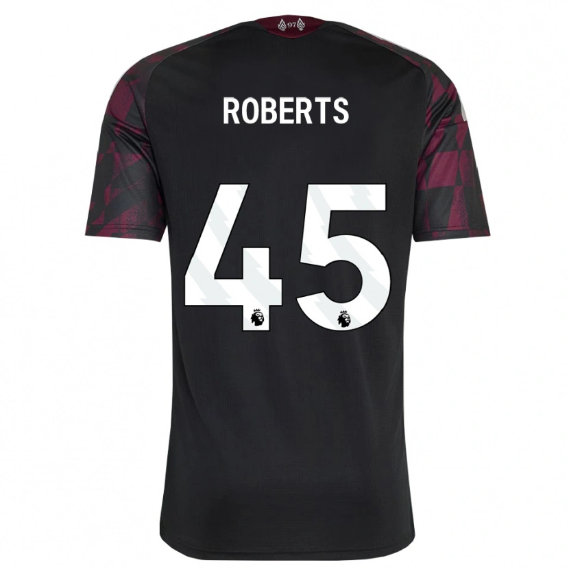 Danxen Bambino Maglia Iwan Roberts #45 Bianco Nero Viola Kit Gara Third 2026/27 Maglietta