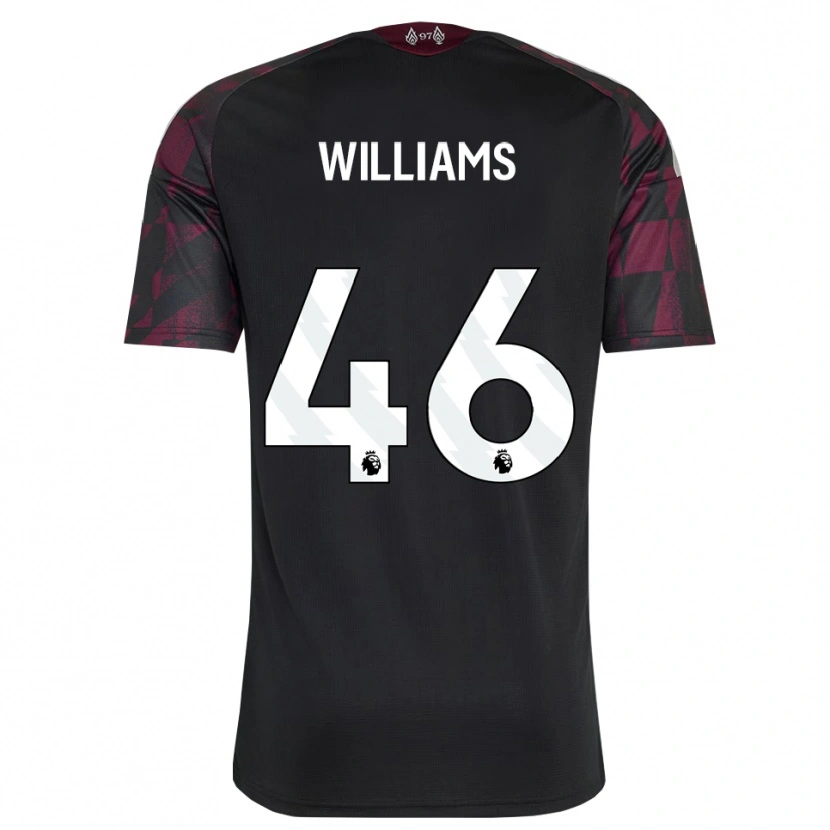 Danxen Bambino Maglia Rhys Williams #46 Bianco Nero Viola Kit Gara Third 2026/27 Maglietta