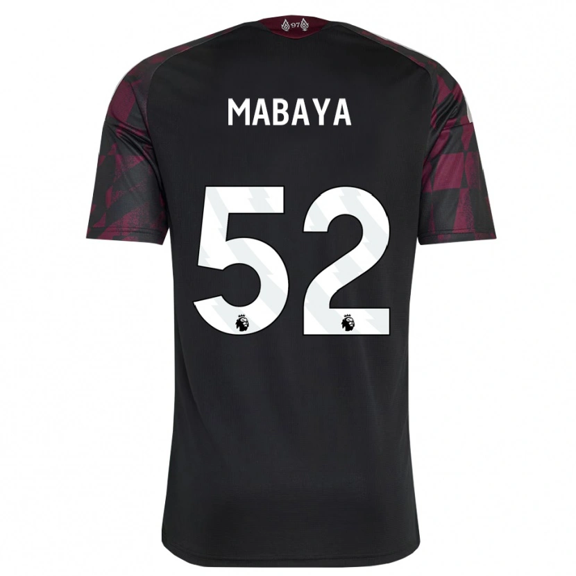 Danxen Bambino Maglia Isaac Mabaya #52 Bianco Nero Viola Kit Gara Third 2026/27 Maglietta
