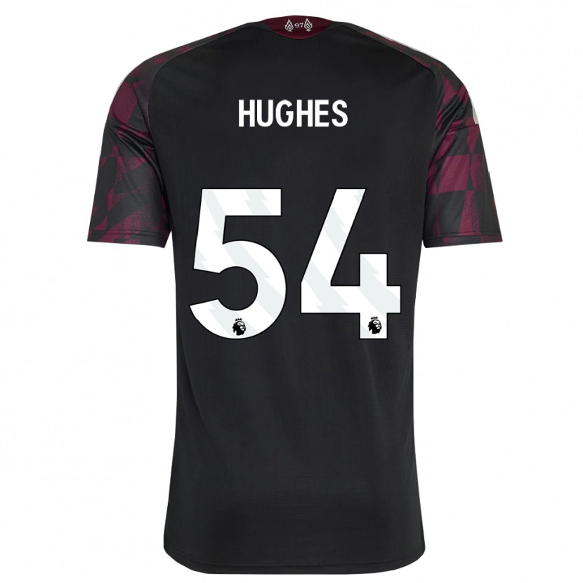 Danxen Bambino Maglia Liam Hughes #54 Bianco Nero Viola Kit Gara Third 2026/27 Maglietta