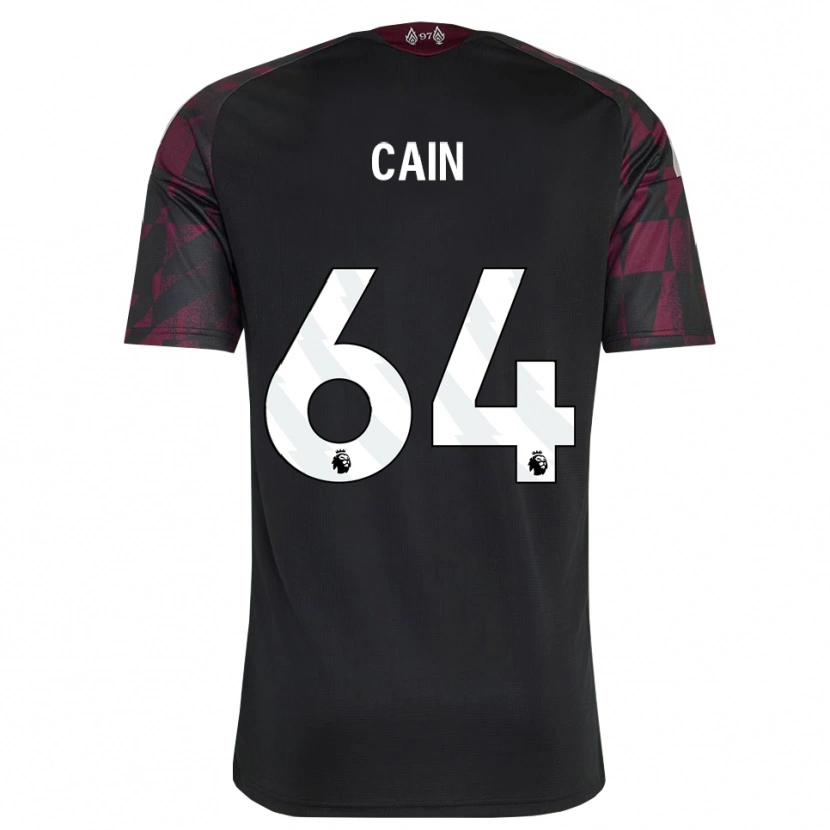 Danxen Bambino Maglia Jake Cain #64 Bianco Nero Viola Kit Gara Third 2026/27 Maglietta