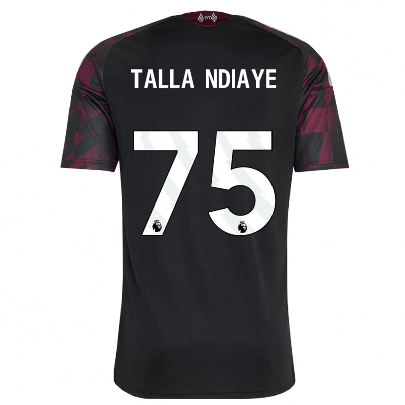 Danxen Bambino Maglia Mor Talla Ndiaye #75 Bianco Nero Viola Kit Gara Third 2026/27 Maglietta