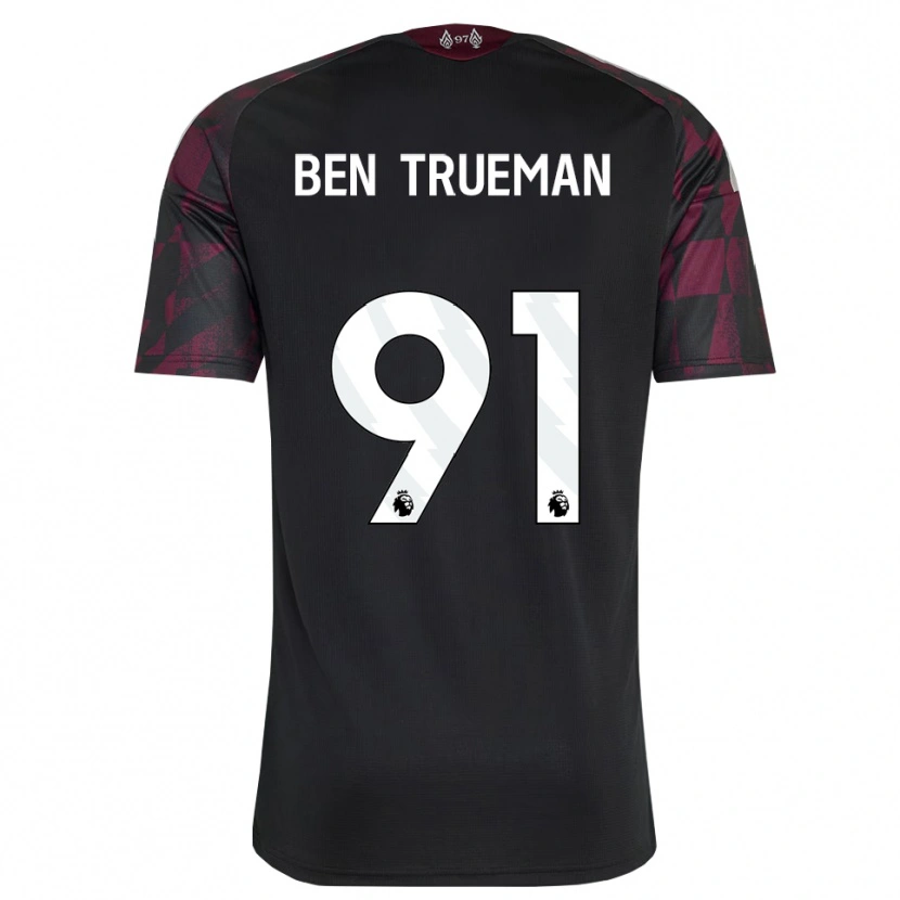 Danxen Bambino Maglia Ben Trueman #91 Bianco Nero Viola Kit Gara Third 2026/27 Maglietta